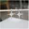 Aretes de Plata 925 Diseño Estrella Cruz - Estilo Europeo y Americano