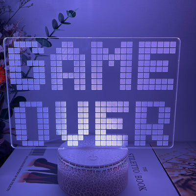 Lámpara LED 3D con Diseño de Control Gamer