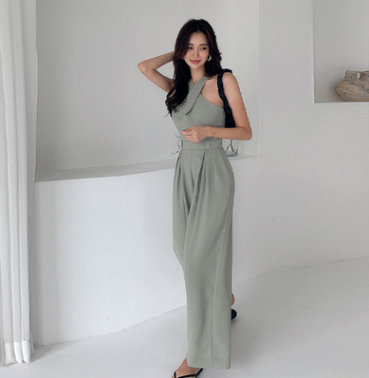 Vestido Siamés Slim sin Mangas Cintura Alta para Mujer - Image 10