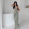 Vestido Siamés Slim sin Mangas Cintura Alta para Mujer
