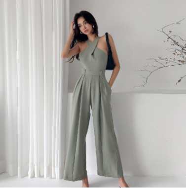 Vestido Siamés Slim sin Mangas Cintura Alta para Mujer - Image 3