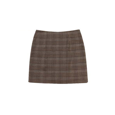 Falda Sastre Cuadriculada Retro para Mujer - Image 2