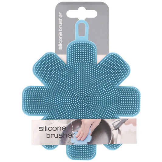 Cepillo de Silicona Floral para Lavar Ollas Antiadherentes