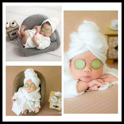 Bata de Baño para Bebé Algodón Suave Color Sólido - Image 3