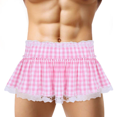 Minifalda Plisada con Encaje y Cuadros - Image 16