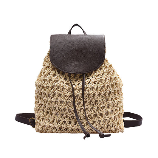 Bolsa de Playa Tejida en Paja con Cubierta de Pelaje - Image 6
