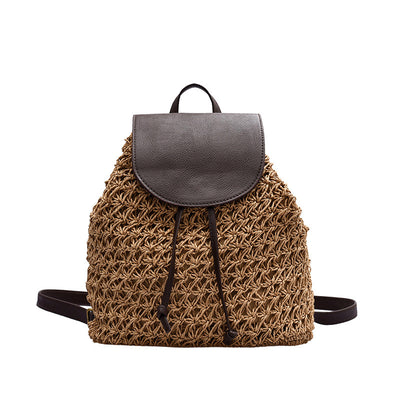 Bolsa de Playa Tejida en Paja con Cubierta de Pelaje - Image 10