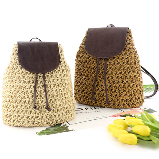 Bolsa de Playa Tejida en Paja con Cubierta de Pelaje - Image 9
