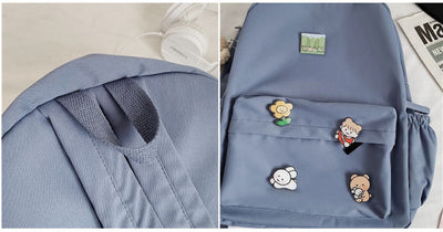 Mochila Infantil Osito de Lona - Diseño Versátil y Moderno - Image 13