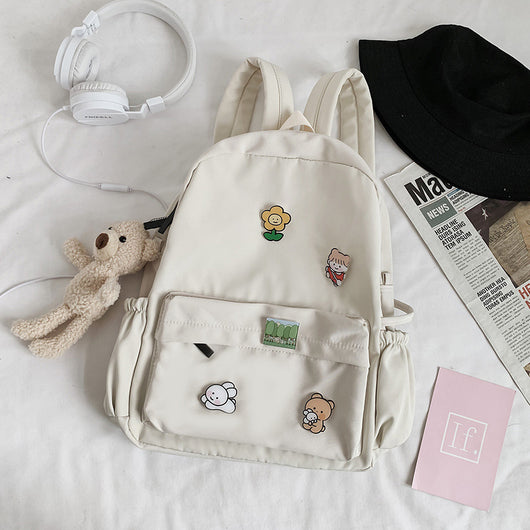 Mochila Infantil Osito de Lona - Diseño Versátil y Moderno - Image 3