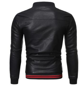 Cardigan de Cuero Lavable Slim Fit con Cuello Alzado y Cierre - Image 12