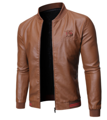 Cardigan de Cuero Lavable Slim Fit con Cuello Alzado y Cierre - Image 11