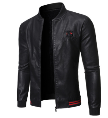 Cardigan de Cuero Lavable Slim Fit con Cuello Alzado y Cierre - Image 5