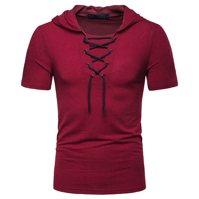 Camiseta Hombre Manga Corta con Capucha y Corte Relajado - Image 12