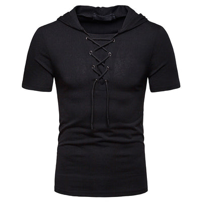 Camiseta Hombre Manga Corta con Capucha y Corte Relajado - Image 3