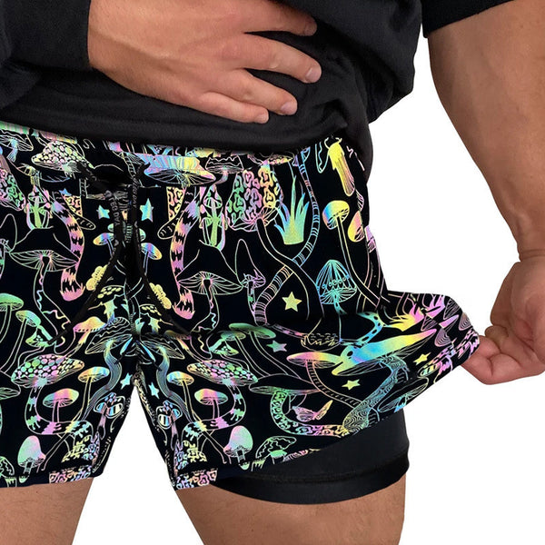 Pantalones de Yoga Reflectantes para Hombre con Tecnología Fluorescente