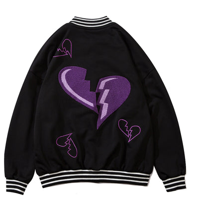 Chaqueta Universitaria Retro con Bordado Heartbreak para Hombre - Image 7