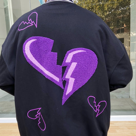 Chaqueta Universitaria Retro con Bordado Heartbreak para Hombre - Image 6