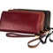 Cartera Larga Retro con Cierre de Cremallera para Mujer
