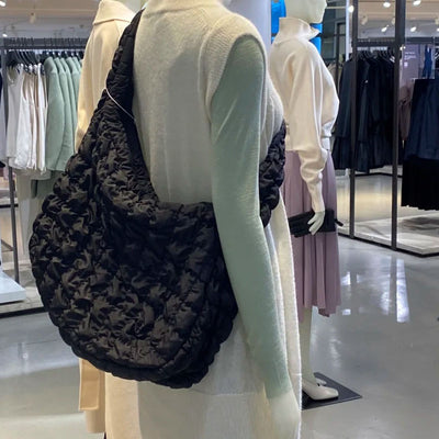 Bolsa Acolchada Yunduo Lingge Folds BigBag con Personalidad Casual - Image 8