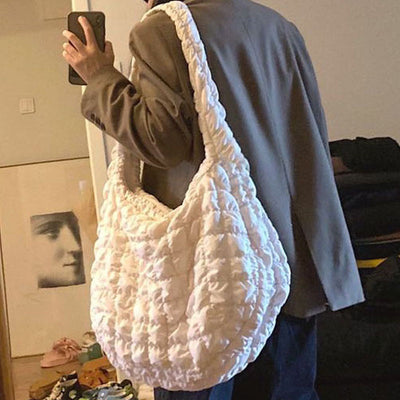 Bolsa Acolchada Yunduo Lingge Folds BigBag con Personalidad Casual - Image 3