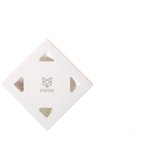 White FOFOS Intelligent Magic Box cat toy with square shape and four triangular cut-out openings. - Image 3