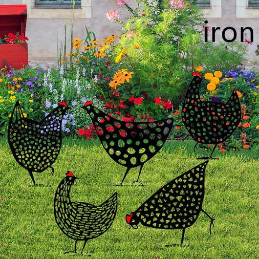 Decoración de Jardín con Figuras de Gallinas - Estacas para Patio y Huerto - Image 26