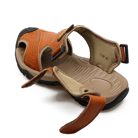 Sandalias Casuales de Piel con Puntera para Exteriores - Image 14
