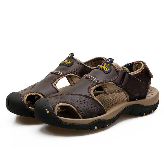 Sandalias Casuales de Piel con Puntera para Exteriores - Image 16