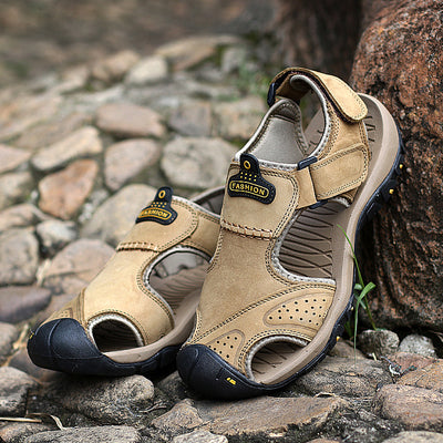 Sandalias Casuales de Piel con Puntera para Exteriores - Image 17