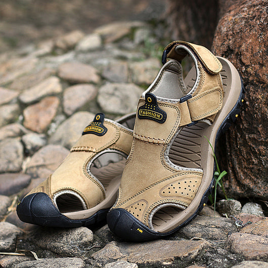 Sandalias Casuales de Piel con Puntera para Exteriores - Image 2