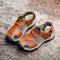 Sandalias Casuales de Piel con Puntera para Exteriores
