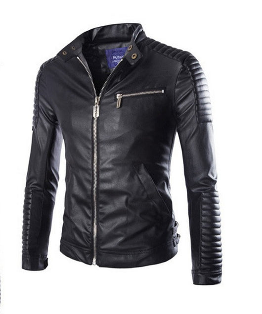 Chaqueta de Cuero para Motociclista - Estilo Clásico Masculino - Image 7