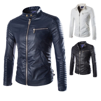 Chaqueta de Cuero para Motociclista - Estilo Clásico Masculino - Image 9