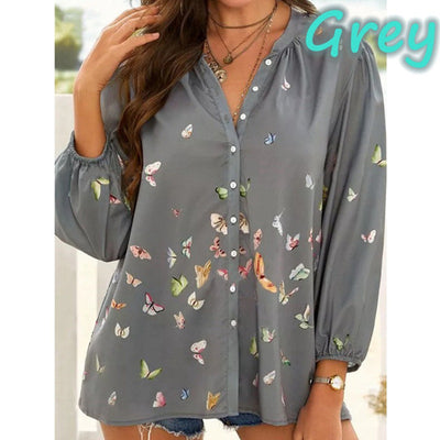 Blusa Clásica de Solapa para Mujer con Mangas Largas - Image 8