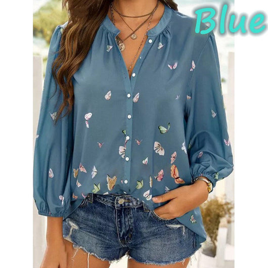 Blusa Clásica de Solapa para Mujer con Mangas Largas - Image 9