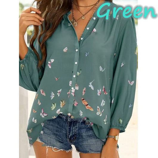 Blusa Clásica de Solapa para Mujer con Mangas Largas - Image 5
