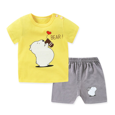 Conjunto de Pijama Infantil de Algodón - Camiseta y Pantalón Corto - Image 12
