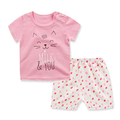 Conjunto de Pijama Infantil de Algodón - Camiseta y Pantalón Corto - Image 3
