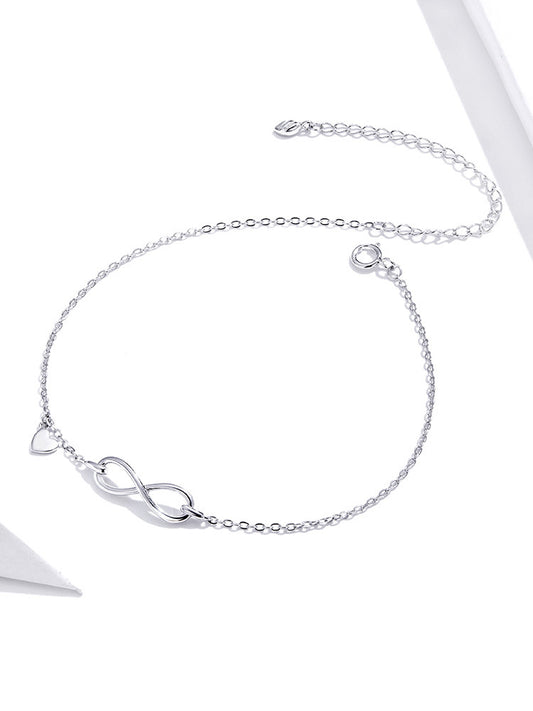 Tobillera de Plata Esterlina Diseño Minimalista