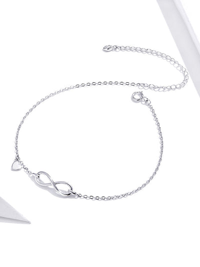 Tobillera de Plata Esterlina Diseño Minimalista