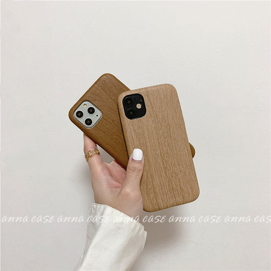 Funda de Cuero con Textura Madera para iPhone - Protección Elegante y Duradera - Image 13