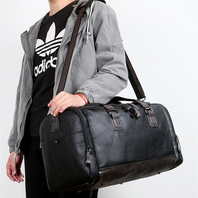 Bolsa de Viaje Ejecutiva en Cuero PU - Gran Capacidad para Hombre - Image 10