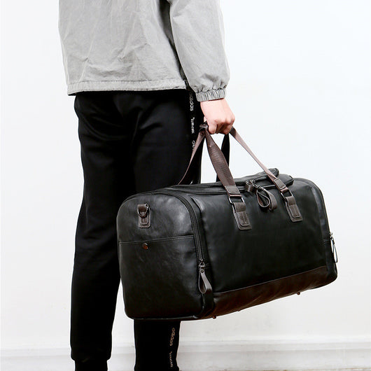 Bolsa de Viaje Ejecutiva en Cuero PU - Gran Capacidad para Hombre