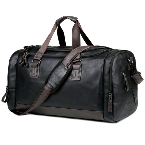 Bolsa de Viaje Ejecutiva en Cuero PU - Gran Capacidad para Hombre