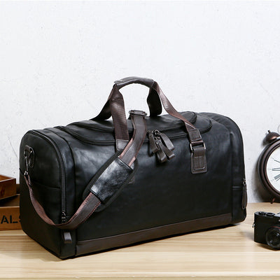 Bolsa de Viaje Ejecutiva en Cuero PU - Gran Capacidad para Hombre - Image 4
