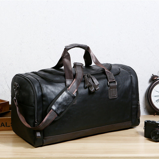 Bolsa de Viaje Ejecutiva en Cuero PU - Gran Capacidad para Hombre - Image 4