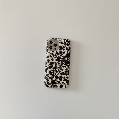 Funda para iPhone Compatible con Diseño Black Splash Ink Minimalista