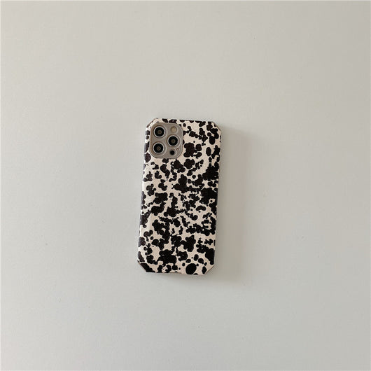 Funda para iPhone Compatible con Diseño Black Splash Ink Minimalista