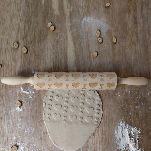 Rodillo de Amasar de Madera con Grabado Láser Patrón de Amor - Image 8